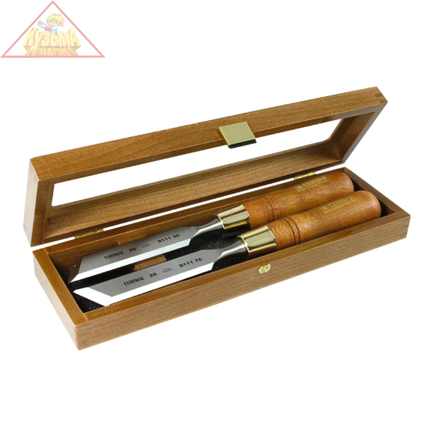 851676 Набор Narex из 2-х стамесок правая + левая в деревянном ящике 283