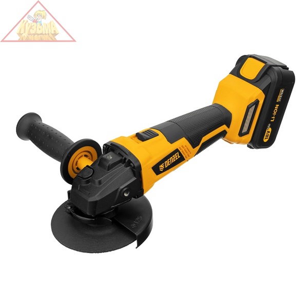 УШМ аккумуляторная бесщет. BLG-IB-18-125-4, Li-ion, 18 В Denzel арт 27005