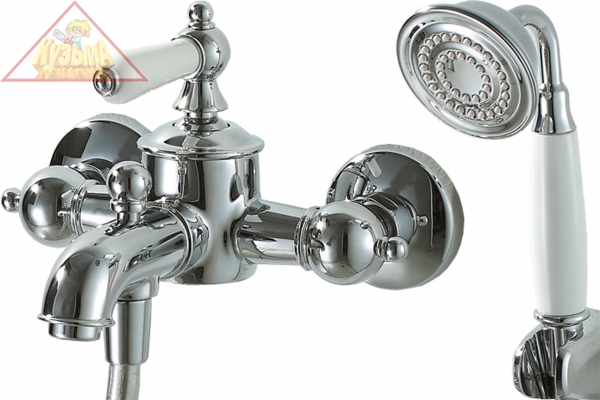 Смеситель для ванны с коротким изливом с аксессуарами Bravat Art, арт. F675109C-B