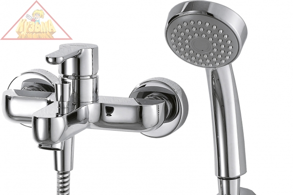 Смеситель для ванны с коротким изливом с аксессуарами Bravat Stream, арт. F63783C-B