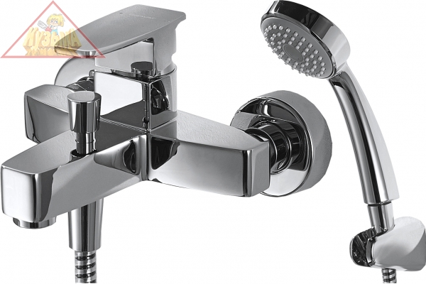 Смеситель для ванны с коротким изливом с аксессуарами Bravat Riffle, арт. F672106C-B