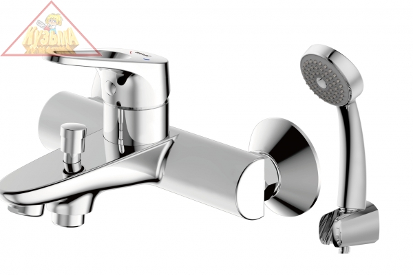 Смеситель для ванны с коротким изливом с аксессуарами Bravat Drop-D, арт. F648162C-B-RUS