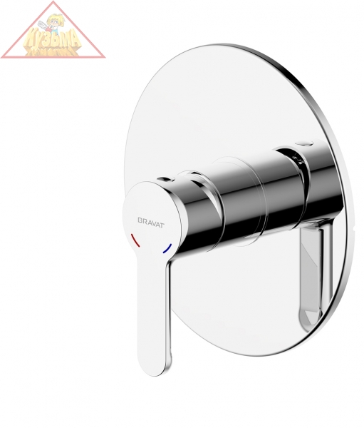 Встраиваемый смеситель 1-функц. Bravat Stream, арт. PB83783CP-ENG