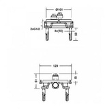 Скрытая часть для напольного смесителя Bravat D9102N-ENG