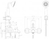 Смеситель для ванны с душем Bravat Art F675109U-B