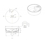 Раковина накладная с отверстием для смесителя Bravat Affability C22239W-1-ENG
