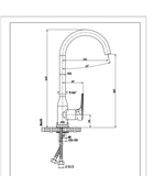 Смеситель для кухни Bravat Arden, черный, F7351385BC-RUS