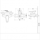 Смеситель для ванны с коротким изливом с аксессуарами Bravat Line, черный, F65299BM-B-RUS