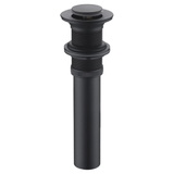 Донный клапан, латунь, с переливным отверстием, черный Bravat P6443BW-ENG