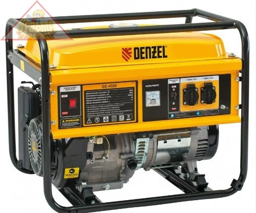 Генератор бензиновый Denzel GE 8900E 8,5 кВт, 220В/50Гц, 25 л, электростартер (арт. 94686)