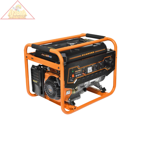 Генератор бензиновый CARVER PPG-8000 (LT-190F, 6,0/6,5кВт, 220В, бак 25л, обмотка медь)