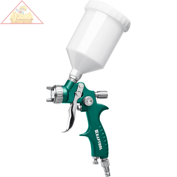 Краскопульт пневматический KRAFTOOL AirFlat LVLP c верхним бачком, 1.4мм арт. 06524-1.4