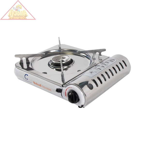 Плита наст. газовая "СЛЕДОПЫТ - DeluxE", (с подогревом) нерж. сталь/6/, PF-GST-N03