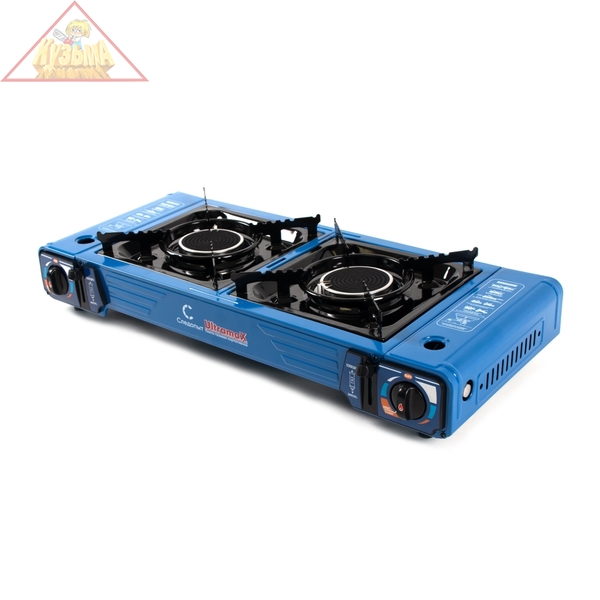 Плита наст. газовая "СЛЕДОПЫТ - UltramaX", двойная (с переходником)/3/, PF-GST-DM02