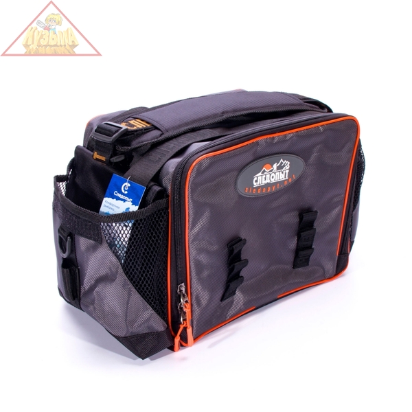 PF-BBK-02 Сумка рыболовная "СЛЕДОПЫТ" Lure Bag L, 40х25х21 см, цв. серый + 5 коробок Luno 20