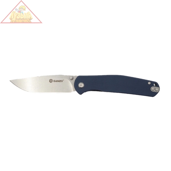 Нож складной Следопыт "Ganzo" с клипсой, дл.клинка 89 мм, сталь 8CR14, цв. серый, G6804-GY