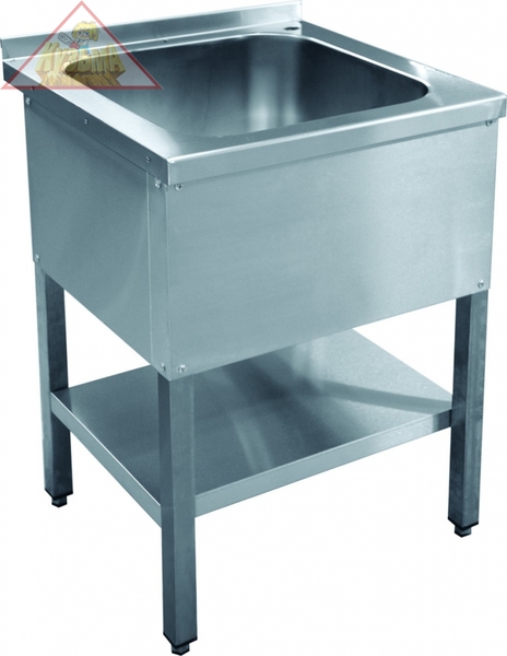 Ванна моечная 1-х секц. ВМП-7-1-6 РН (600*500*300) нерж. разб. с полкой Abat арт.210000802980