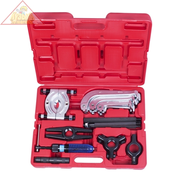 Съемник подшипников гидравлический, 10 т, 75-100 мм, 21 предмет МАСТАК 104-19010C