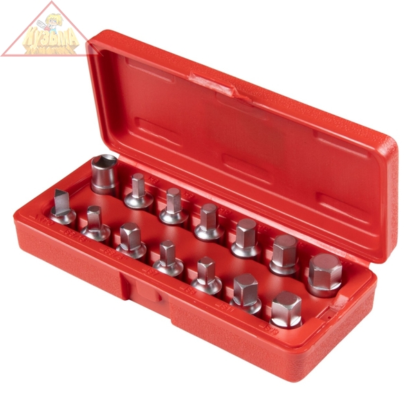 Набор насадок для пробок слива масла, кейс, 14 предметов МАСТАК 103-48014C